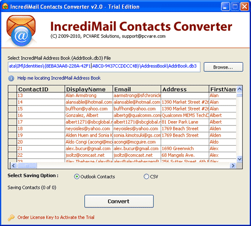 IncrediMail Address Book Converter 6.06