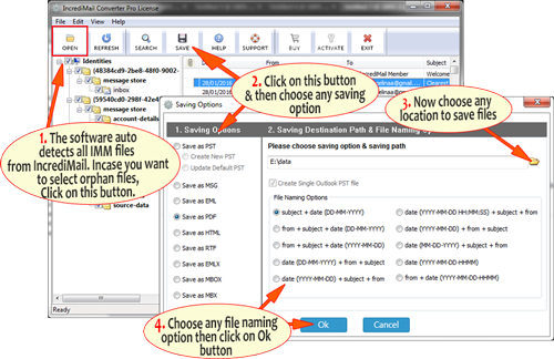 IncrediMail to Thunderbird Converter screenshot