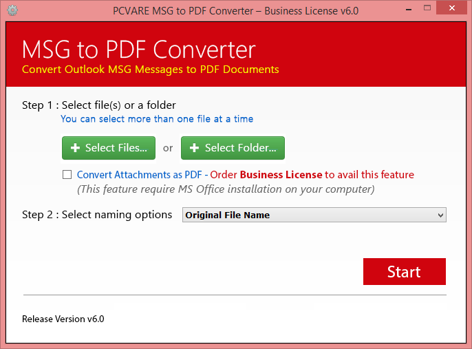 Convert MSG Files to PDF