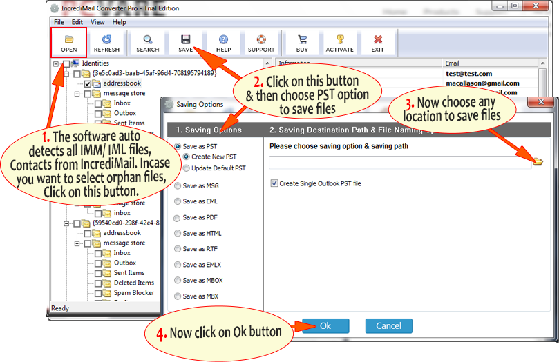 Know How to IncrediMail 2.5 Export to Outlook with multipel advance options
